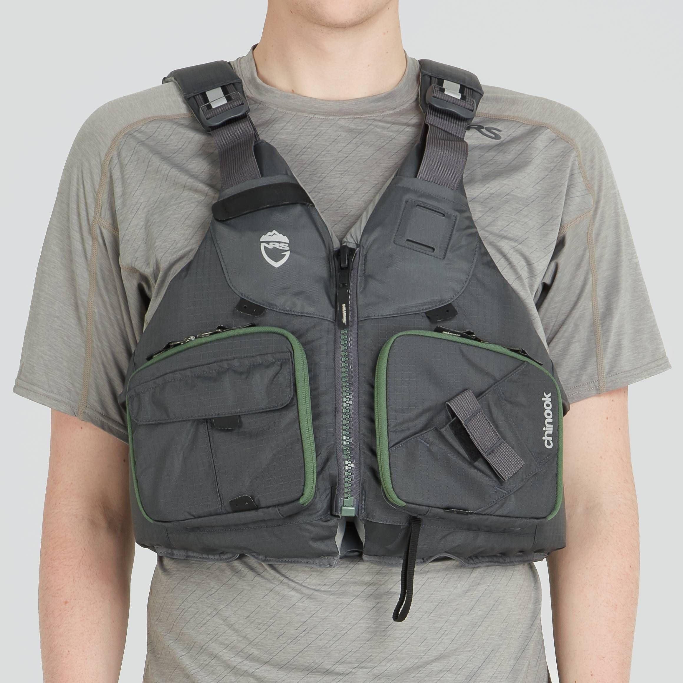 NRS Chinook Fishing Life Jacket for Fishing | Adult USCG Type III PFD | Mesh Back Front Zip Vest with Pockets for Rafting, Kayaking, Paddling - Image 3